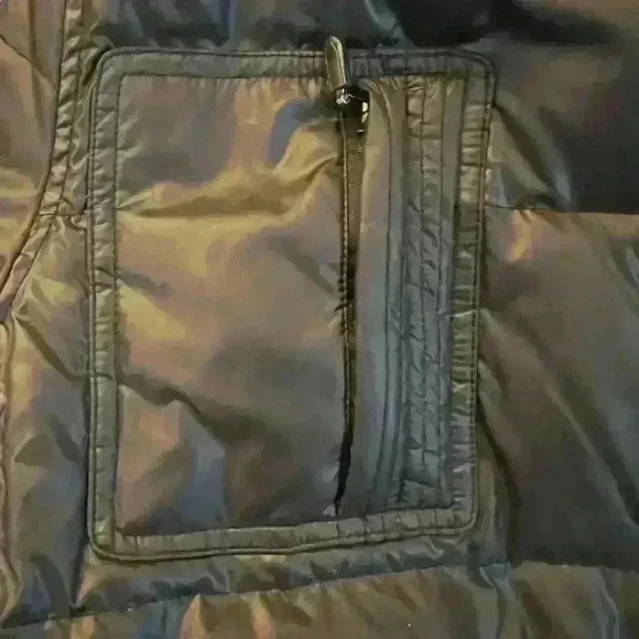 Kenneth Cole Reaction duck down heavy winter coat, sz large, black. See photos. - Picture 8 of 11